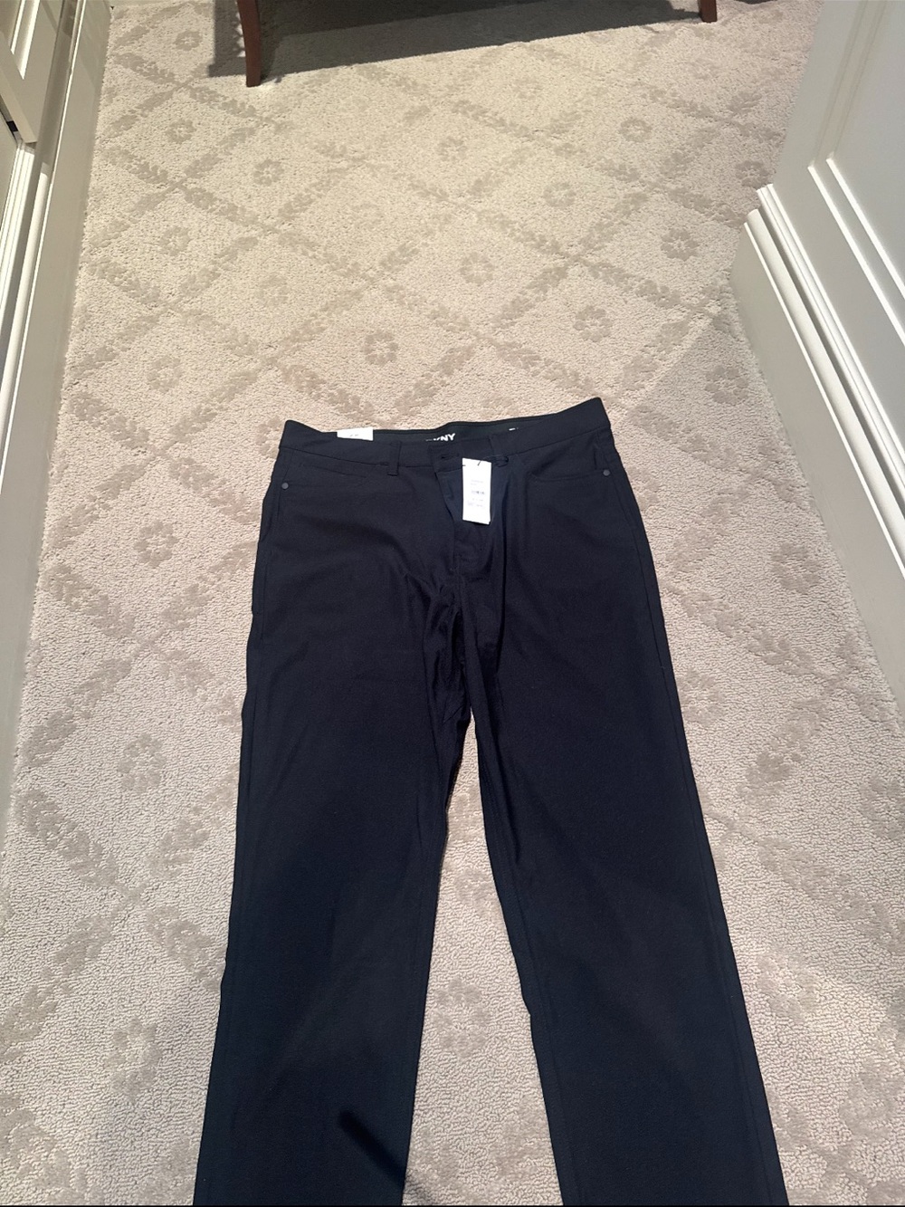 DKNY Black Straight-Leg Dress Pants